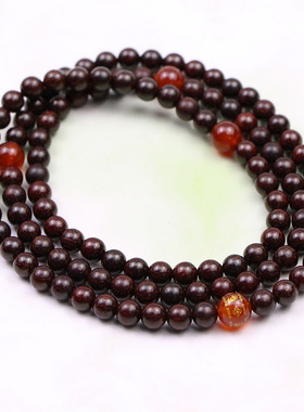 108颗血檀木6mm手链女士木制工艺装饰配饰古风文艺白搭手串饰品