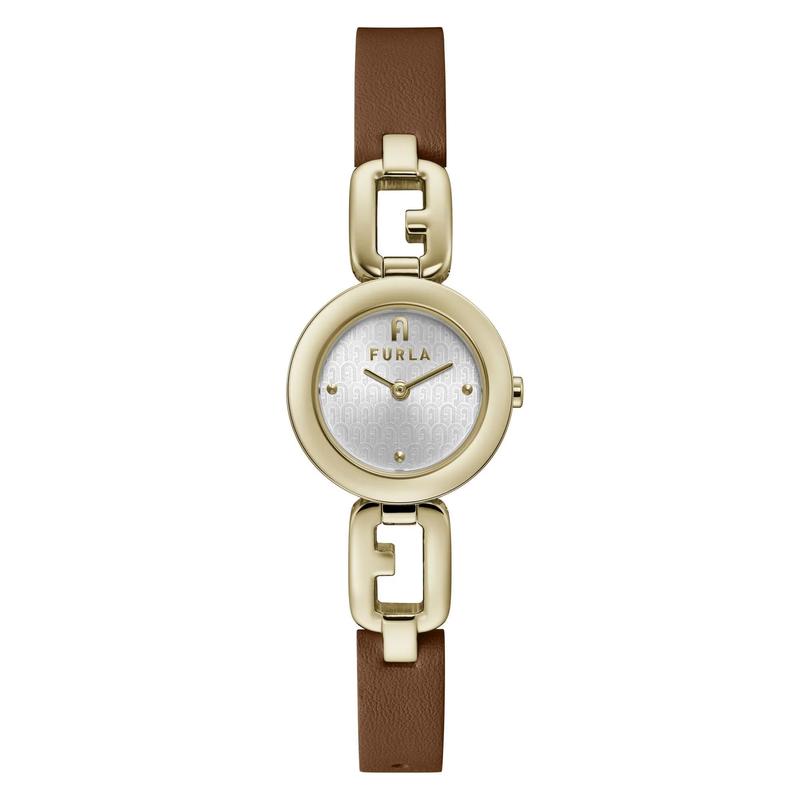 FURLA/芙拉女表玫瑰金表盘皮带石英表轻奢简约时尚腕表
