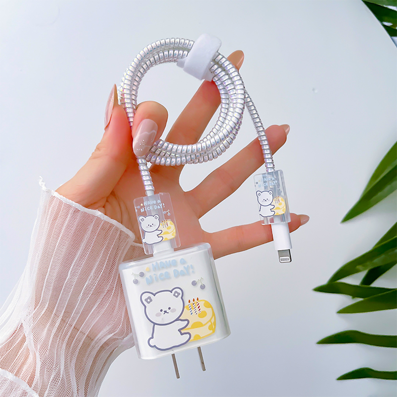 适用苹果20W充电器保护套苹果13手机数据线保护壳iPad20w电源适配器防折断保护圈iphone12promax快充壳可爱潮属于什么档次？