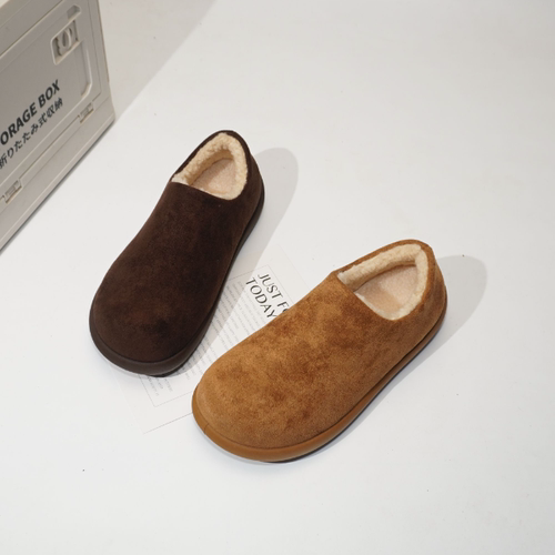 5151 加绒小土豆女40-44冬季新款百搭懒人一脚蹬软底棉鞋大码女鞋