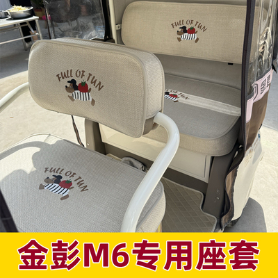 金彭M6三轮车座套四季通用防水防晒坐垫套脚垫装饰全包夏季座椅套