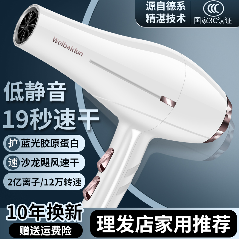 德系理发店电吹风机家用大功率3000冷热风速干负离子学生宿舍静音,个人护理/保健/按摩器材,电吹风,淘宝优惠券,粉丝福利购,淘宝优惠卷