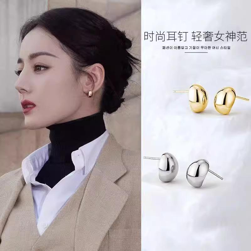 S925纯银豆豆耳钉2026年新款