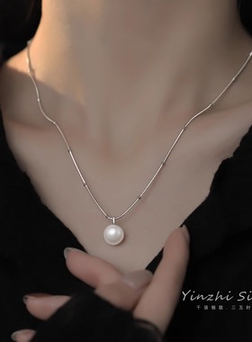 项链女2025新款珍珠秋冬毛衣链