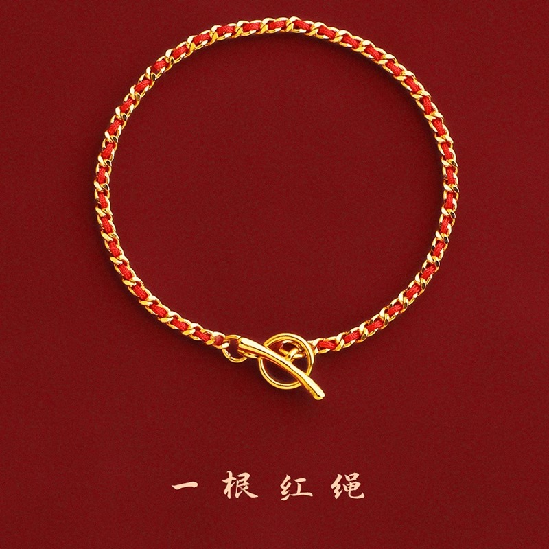 redline同款红手绳女生ins小众设计红色手链轻奢小众精致高颜值