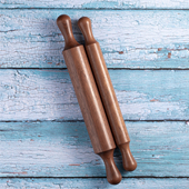 定轴擀面杖不二木作进口黑胡桃烘焙师一样粗双头小号酥皮实木大号