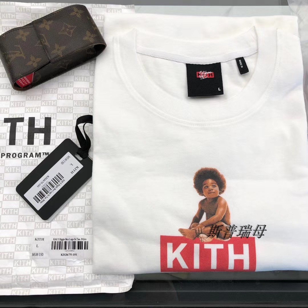 现货Kith x Biggie Classic Logo Tee小孩 box LOGO短袖T恤