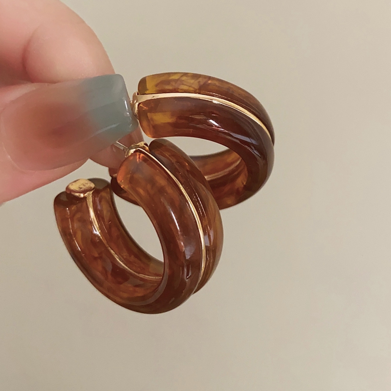 MEIYIJEJORY日韩树脂女耳环