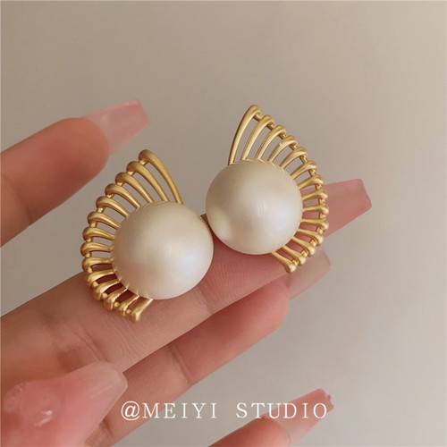 MEIYIJEJORY日韩合金珍珠女耳环