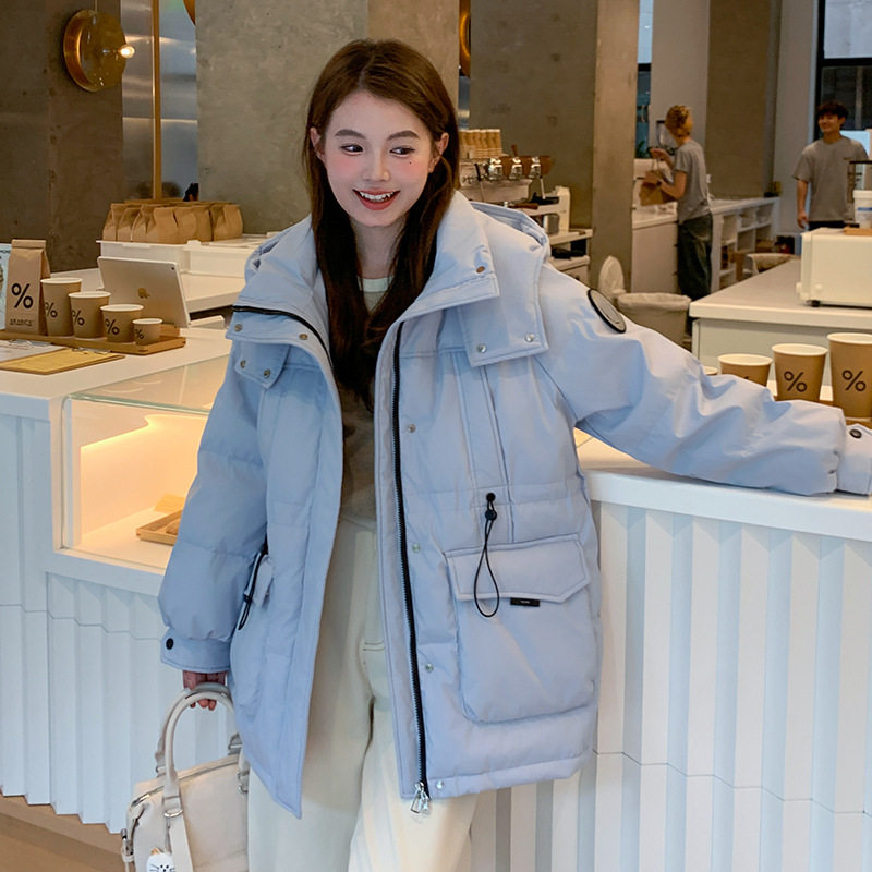 大季2025胖mm200斤加肥加大码羽绒服男女情侣派克服收腰中长9902
