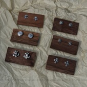 新款 嘻哈饰品 欧美复古十字架鸢尾花耳钉耳环防过敏潮男女个性