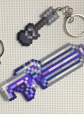 泰拉瑞亚Terraria武器纯手工拼豆成品 定制钥匙扣创意生日礼物