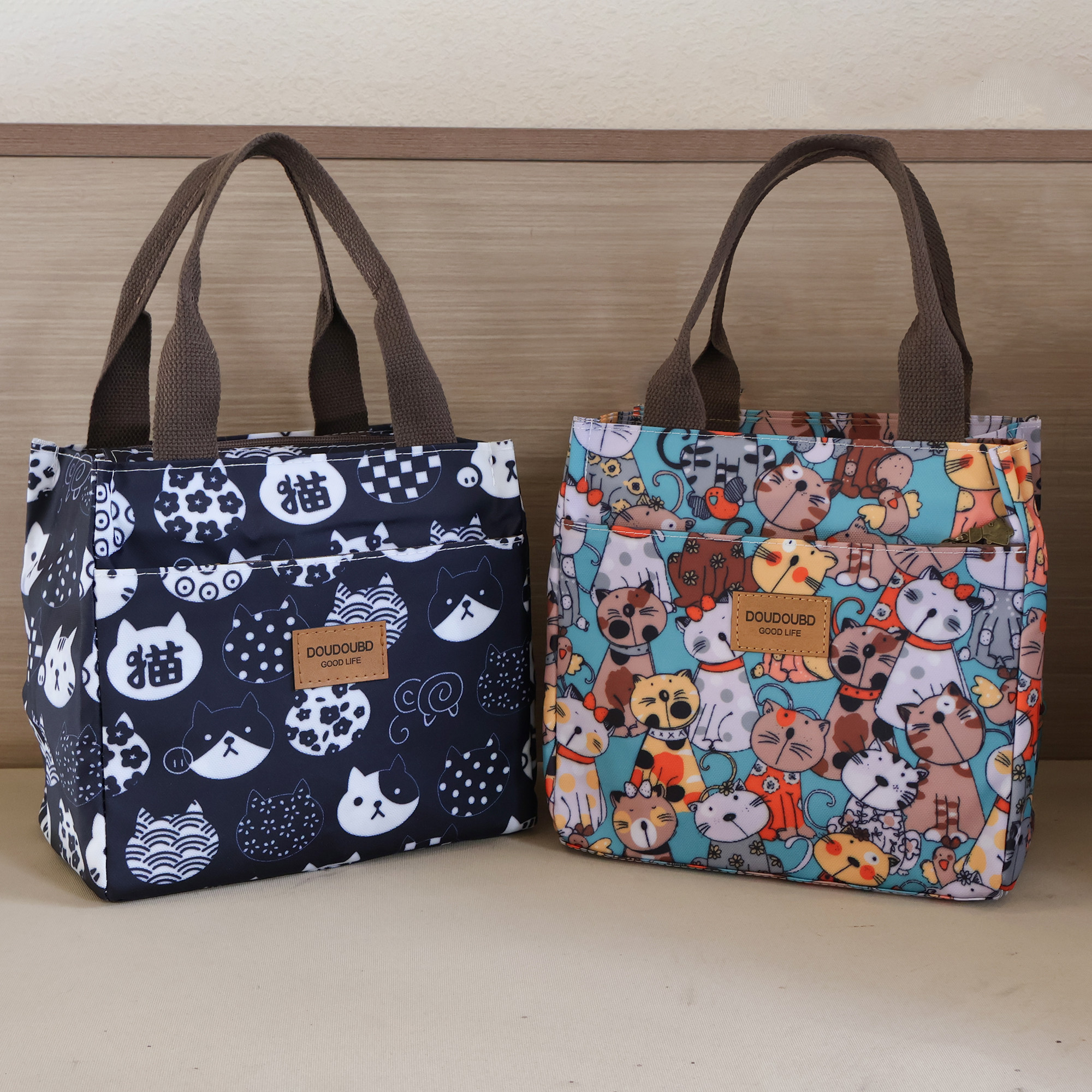 日式卡通防水牛津布手提袋学生带饭便当包饭盒袋子铝箔加厚保温包,收纳整理,饭盒袋,淘宝优惠券,粉丝福利购,淘宝优惠卷