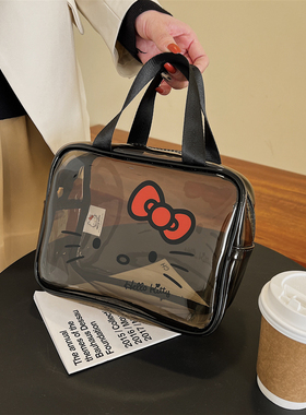 HelloKitty化妆包手提女包高级感防水透明旅行护肤洗漱用品收纳袋