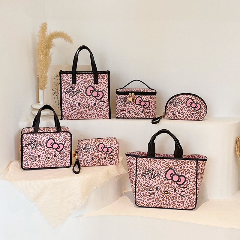 HelloKitty粉色少女手提袋化妆包