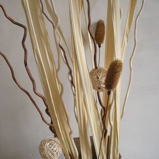 干剑叶橱窗装饰花客厅落地插花花艺天然长树枝龙桑龙柳永生花干花