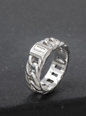 热卖 钛钢戒指 字母麻花保色电镀时尚戒指