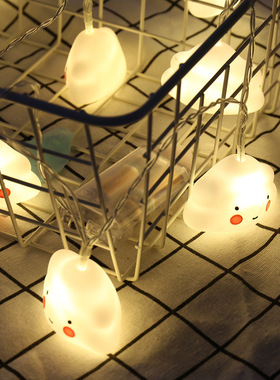 insLED搪胶云朵电池盒装饰灯串可爱云朵圣诞节日装饰灯儿童房装饰