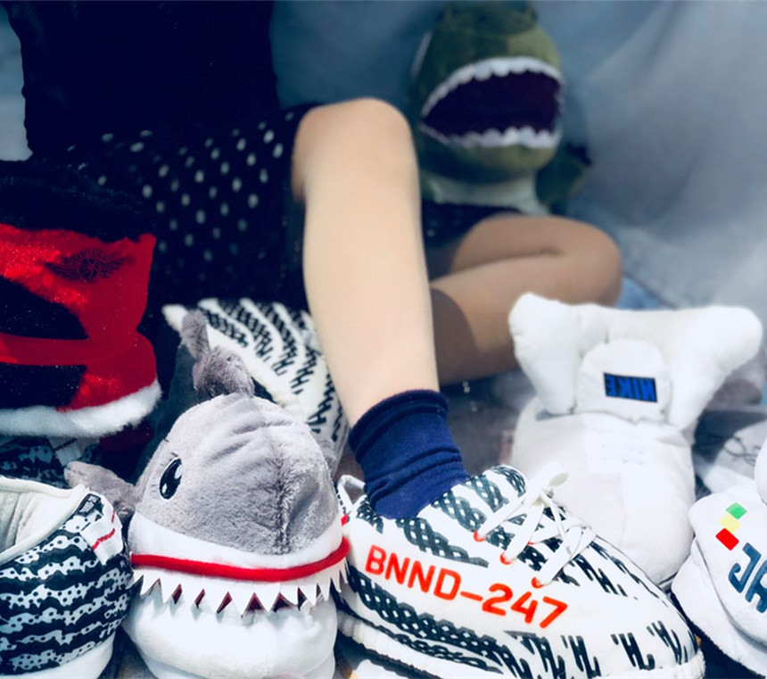 椰子情侣冬季棉拖鞋抖音同款