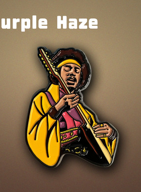 吉他之神Jimi Hendrix吉米亨德里克斯摇滚周边徽章胸针