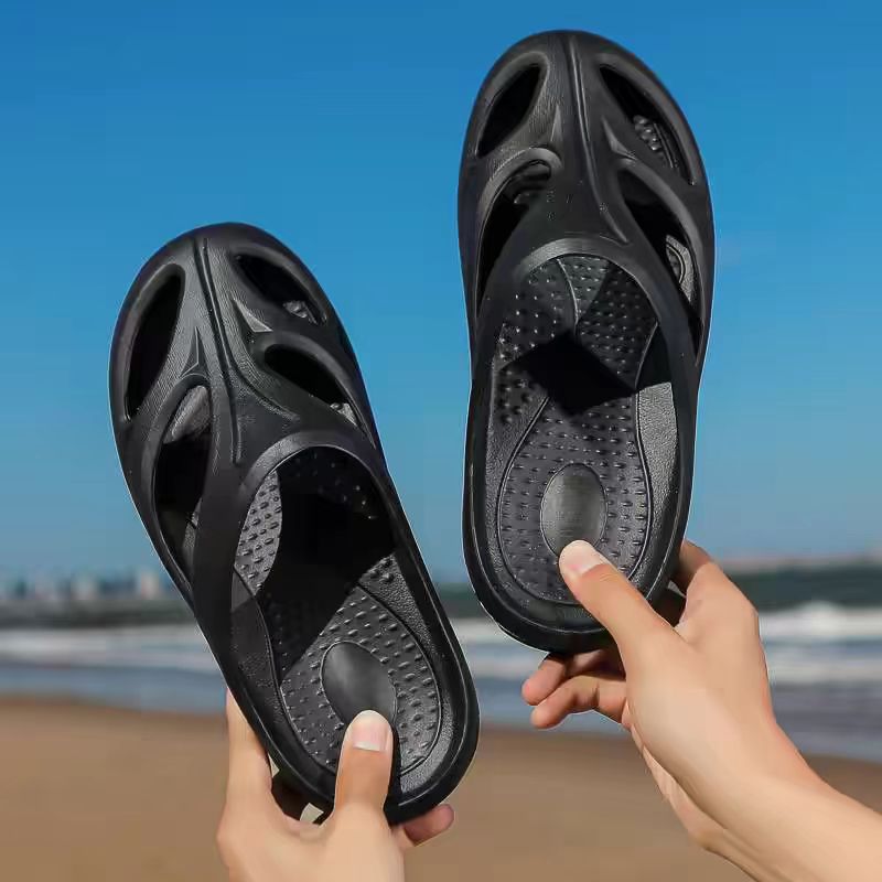 潮牌拖鞋男夏季外穿户外运动系列镂空异形涉水洞洞鞋沙滩凉鞋情侣