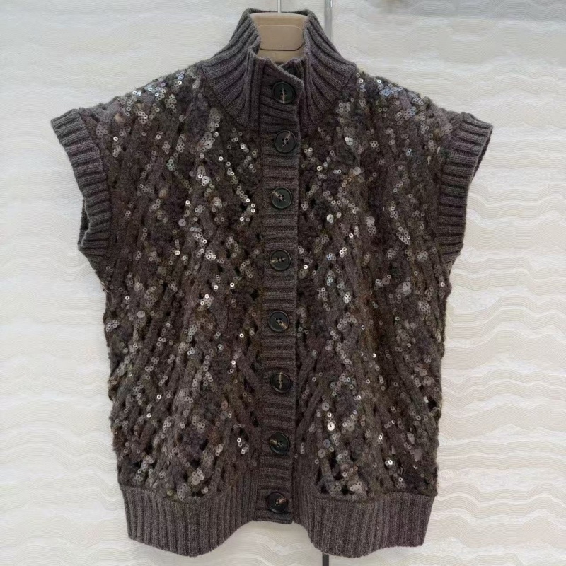 羊绒羊驼毛马海毛羊毛线刺绣马甲