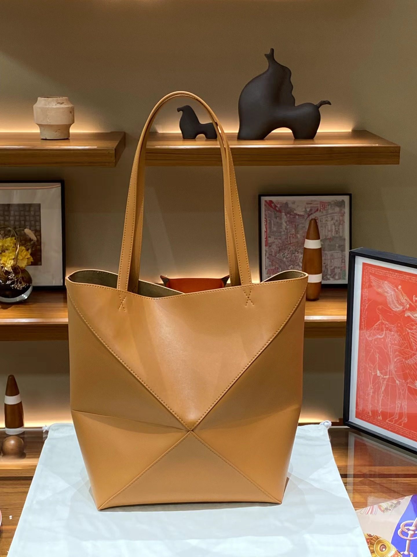 新款Puzzle fold牛皮折叠几何大容量托特水桶包单肩斜挎手提女包,箱包皮具/热销女包/男包,水桶包,淘宝优惠券,粉丝福利购,淘宝优惠卷