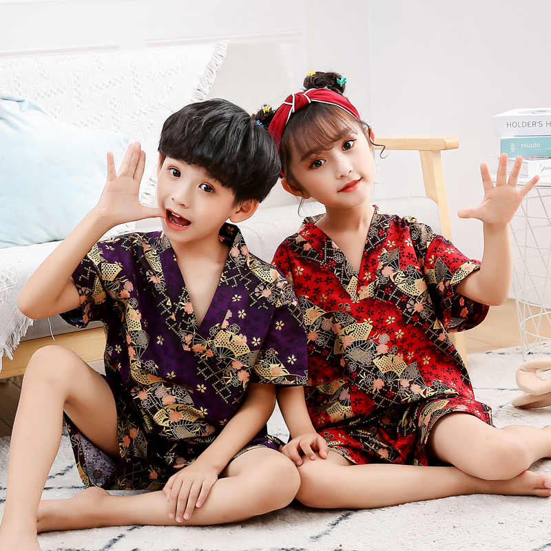 儿童汗蒸服男童女童宝宝浴服亲子图片