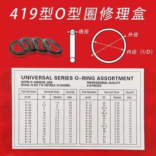 419型O型圈修理盒密封圈密封件419o型橡胶圈丁腈胶修理盒耐油通用