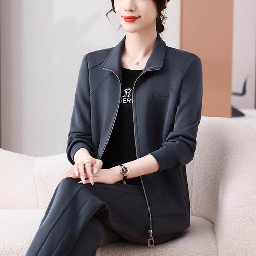 套气妈妈春装外套新款中老年闲装女春洋秋休减龄87654172恤衫