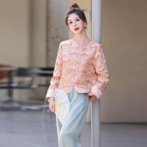 新中改良族唐装提风衣复古中民国风宽松ZYI8990W国潮花盘扣外套式