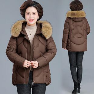 妈妈外套秋冬款新款棉衣短装款绒84165299小棉袄中年女冬羽老棉服
