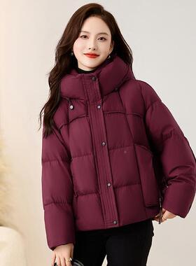 鸭短款羽绒服冬季新款女高服端时尚洋气加厚保ZYI86196暖白绒面包