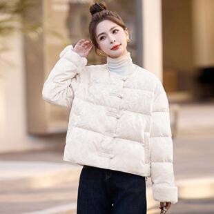 设感ZYI6335K国新风中羽绒服女短式款计设计感冬年新款冬装白鸭绒