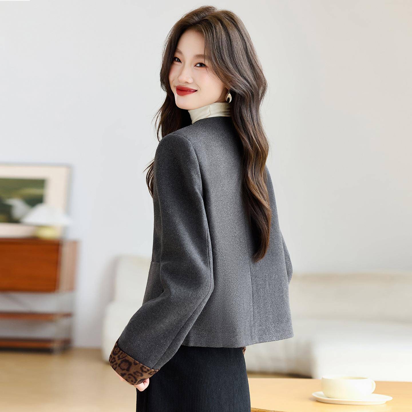 季新款女装短质小香风上气衣高级感YB89-0单排扣时尚款外秋套