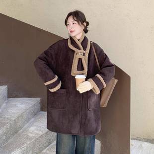 251反穿仿外毛一带围体脖套 正皮B128 冬季 新款