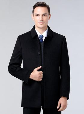 羊大绒冬装男可卸羽绒内胆大衣男衣士双28801-H面绒夹克翻领脱外