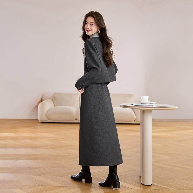 小香风髦时装裙秋新套款设计感气质减冬龄ZZI566R毛呢半身裙两件