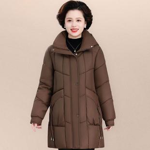 羽绒中年妈妈服冬冬中装棉袄外套新款老年女秋奶奶棉84227145衣中
