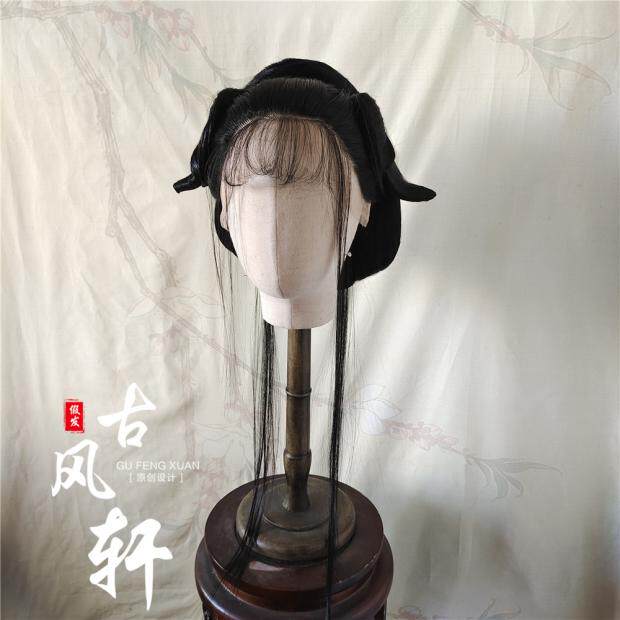 古风轩假发古装女款前蕾丝手钩蝴蝶精配汉服造型发定制 包邮COS