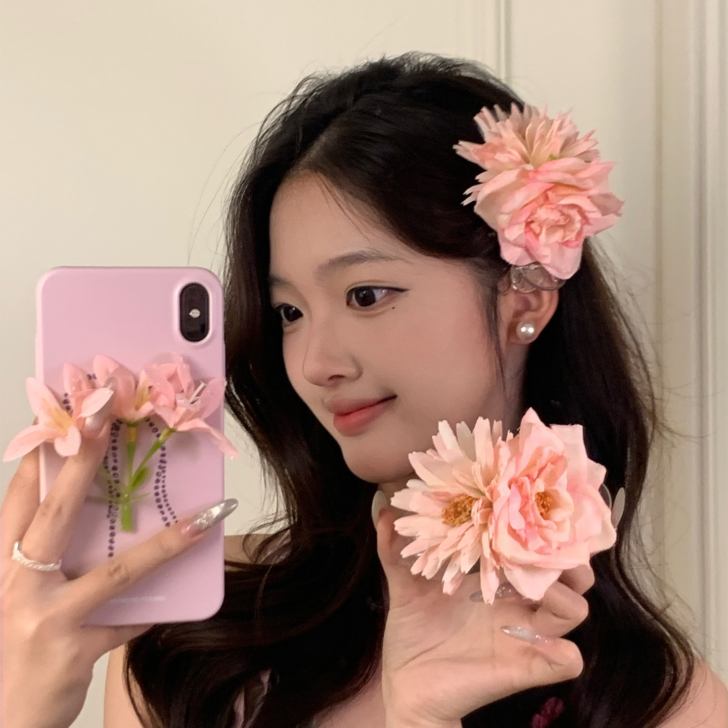 浪漫氛围 粉色玫瑰花朵发夹女侧边夹头花海边度假拍照头饰发饰品,饰品/流行首饰/时尚饰品新,发饰,淘宝优惠券,粉丝福利购,淘宝优惠卷