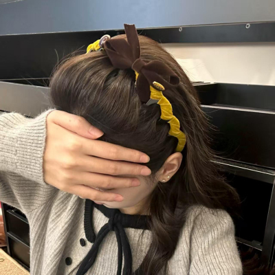 原创！早秋感~植绒蝴蝶结发箍