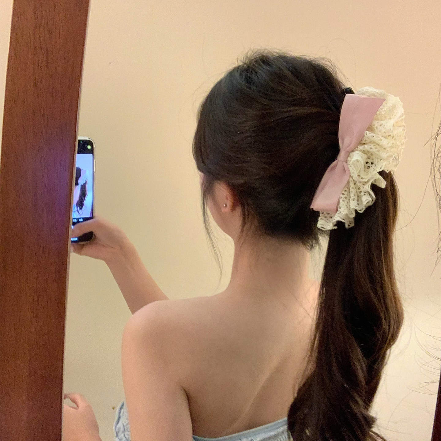 巨好看的粉色蝴蝶结裙摆蕾丝香蕉夹女发饰后脑勺发夹头饰马尾竖夹,饰品/流行首饰/时尚饰品新,发饰,淘宝优惠券,粉丝福利购,淘宝优惠卷