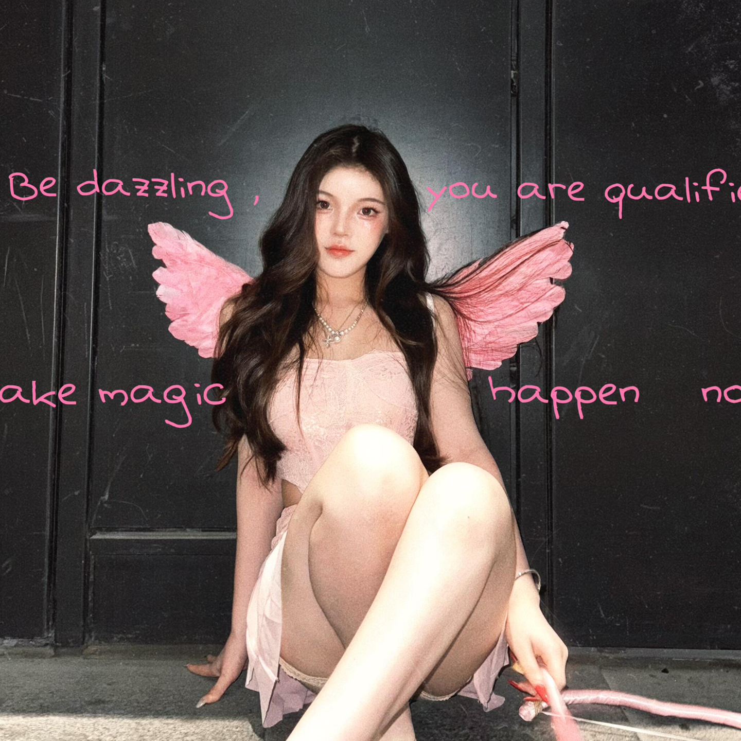 爱神丘比特万圣节粉色羽毛翅膀