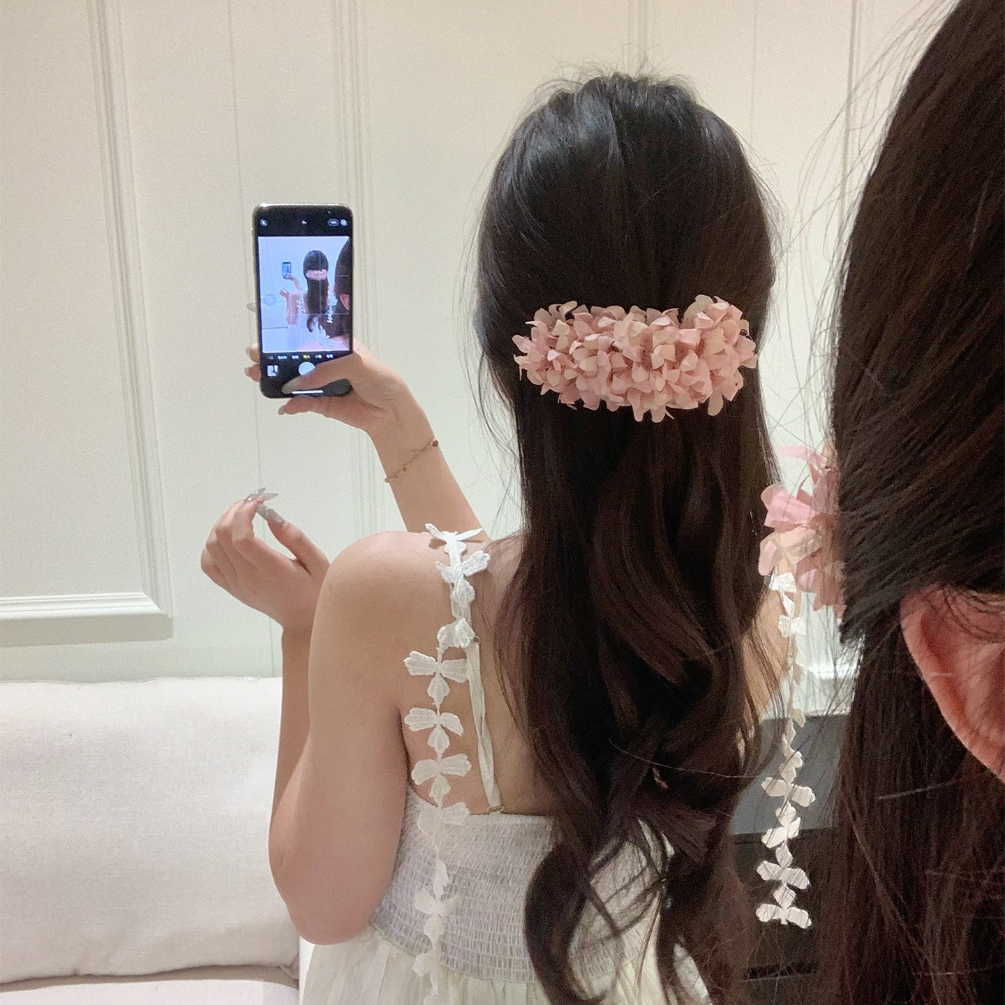 花岛胭脂~超仙粉色花朵发夹女古风侧边夹发卡头花度假风抓夹发饰,饰品/流行首饰/时尚饰品新,发饰,淘宝优惠券,粉丝福利购,淘宝优惠卷