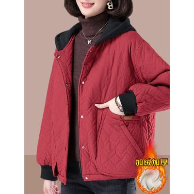 棉服女冬季2025新款中年妈妈短外套时尚减龄大码棉衣夹棉休闲棉袄