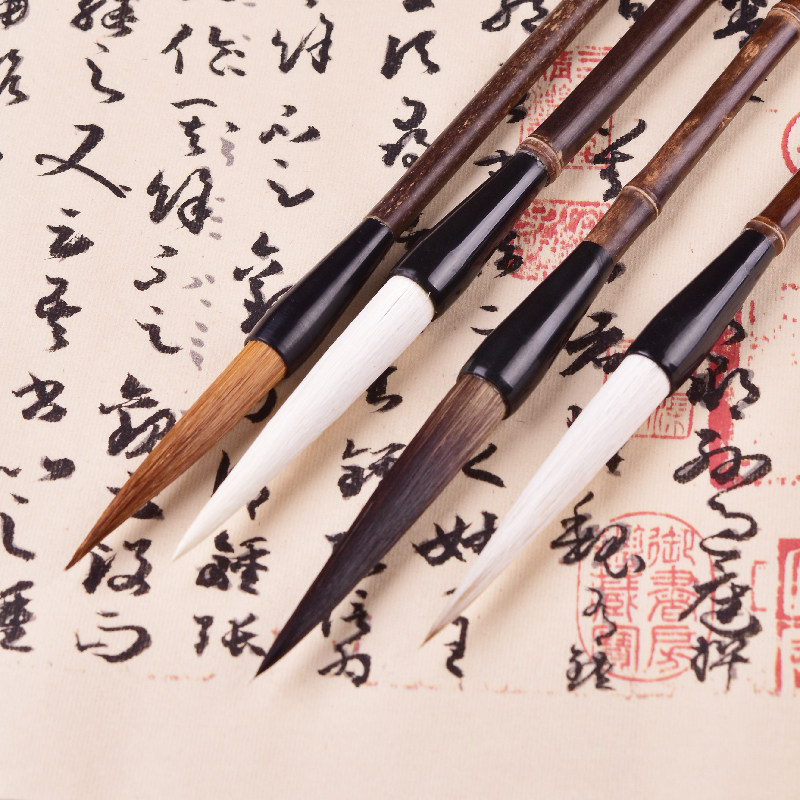长峰狼毫兼毫羊毫灰毫 勾线毛笔书国画专用行草篆隶书法创作湖笔