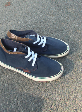 满两双包邮11.30瑕疵男士高帮系带甲板帆布休闲男鞋