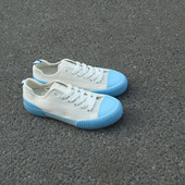 2.8瑕疵女士低帮系带平底休闲帆布女鞋 满2 包邮