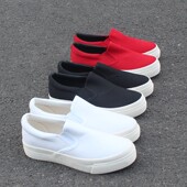 松糕鞋 12.5特价 经典 纯色低帮套脚一脚蹬厚底鞋 增高帆布鞋 春季